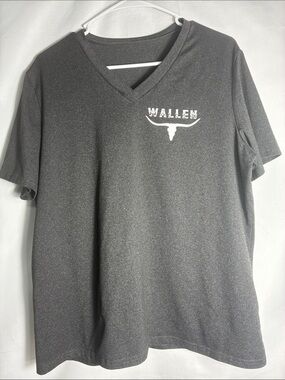 Morgan Wallen Last Night Women’s V-Neck Tee in Charcoal Gray